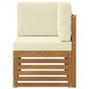 vidaXL Canap&eacute; d'angle ext&eacute;rieur Bois d'Acacia Massif Naturel