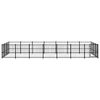 vidaXL Chenil d'ext&eacute;rieur pour chiens Acier 19,76 m&sup2;