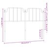 vidaXL T&ecirc;te de lit m&eacute;tal blanc 150 cm
