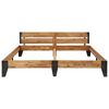 vidaXL Cadre de lit Bois d'acacia massif &agrave; finition bross&eacute;e 200x200 cm