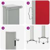 vidaXL Auvent lat&eacute;ral r&eacute;tractable de patio 100x300 cm Rouge