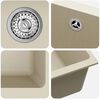vidaXL &Eacute;vier Beige 370 x 460 mm 80% Quartz et 20% R&eacute;sine