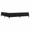 vidaXL Cadre de lit avec matelas Noir 200 x 200 cm tissu