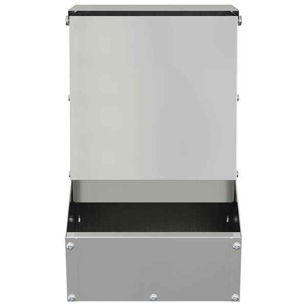 vidaXL Distributeur pour lapins Argent 17,5 x 26 x 28,5 cm