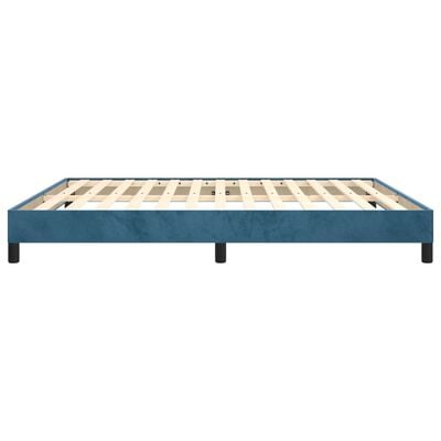 vidaXL Cadre de lit sans matelas bleu foncé 180x200 cm velours