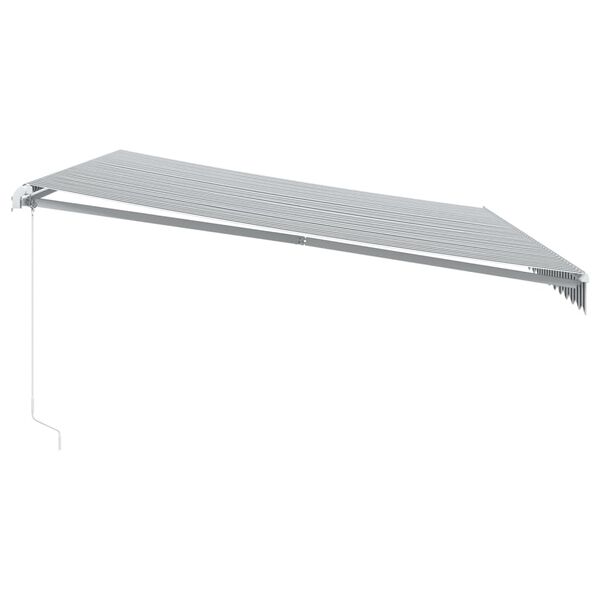 vidaXL Auvent manuel r&eacute;tractable anthracite et blanc 500x350 cm