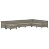 vidaXL Salon de jardin 8 pcs avec coussins Gris R&eacute;sine tress&eacute;e