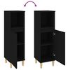 vidaXL Armoire de salle de bain noir 30x30x100 cm bois d'ingénierie