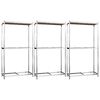 vidaXL Porte-pneus &agrave; 2 niveaux 3 pcs Argent&eacute; 110x40x180 cm Acier