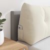 vidaXL Coussin de Dos Cr&egrave;me 180 x 24 x 50 cm Velours