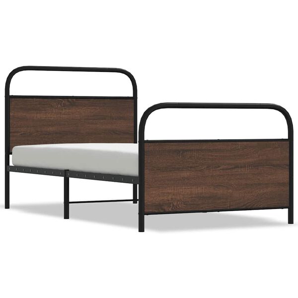 vidaXL Cadre de lit sans matelas 107x203 cm ch&ecirc;ne marron