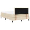 vidaXL Lit &agrave; ressorts avec t&ecirc;te de lit Cr&egrave;me 120 x 190 cm tissu