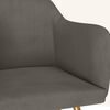vidaXL Chaises &agrave; manger lot de 4 Gris fonc&eacute; Velours
