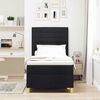 vidaXL Lit &agrave; ressorts avec matelas Noir 90 x 200 cm tissu