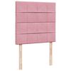 vidaXL Sommier &agrave; lattes de lit avec matelas Rose 90x200 cm Velours
