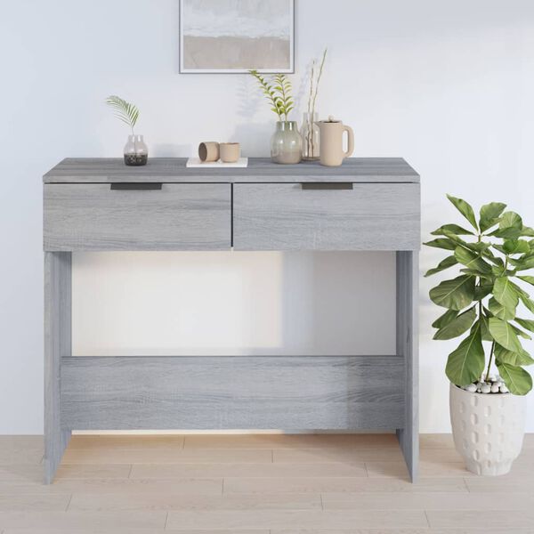 vidaXL Table console Sonoma gris 90x36x75 cm Bois d'ingénierie