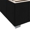 vidaXL Cadre de lit avec matelas Noir 90 x 200 cm tissu