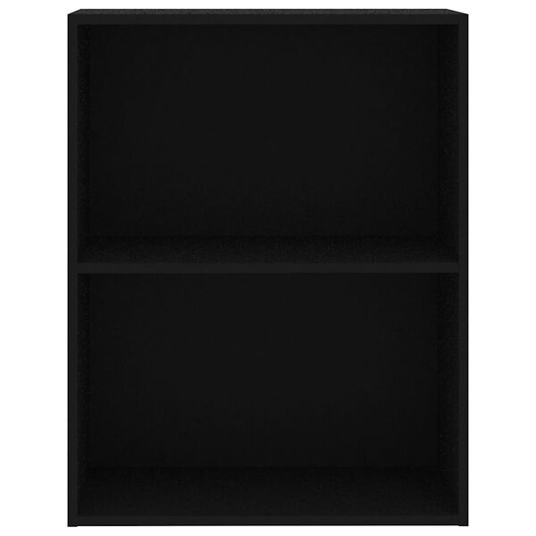 vidaXL Biblioth&egrave;que noir 60x30x76,5 cm bois d'ing&eacute;nierie