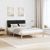vidaXL Cadre de lit Marron et noir 140 x 200 cm Bois massif en pin