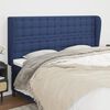 vidaXL T&ecirc;te de lit avec oreilles Bleu 163x23x118/128 cm Tissu