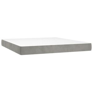 vidaXL Matelas de lit &agrave; ressorts ensach&eacute;s gris clair 160x220x20 cm