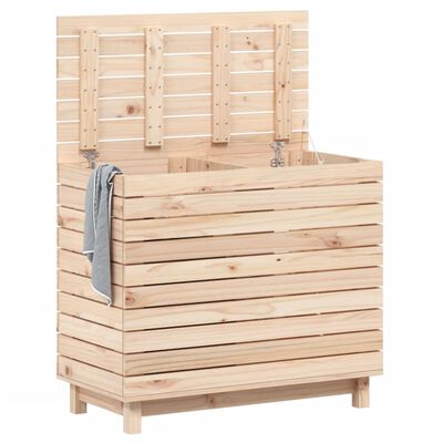 vidaXL Panier à linge 88,5x44x76 cm bois massif de pin