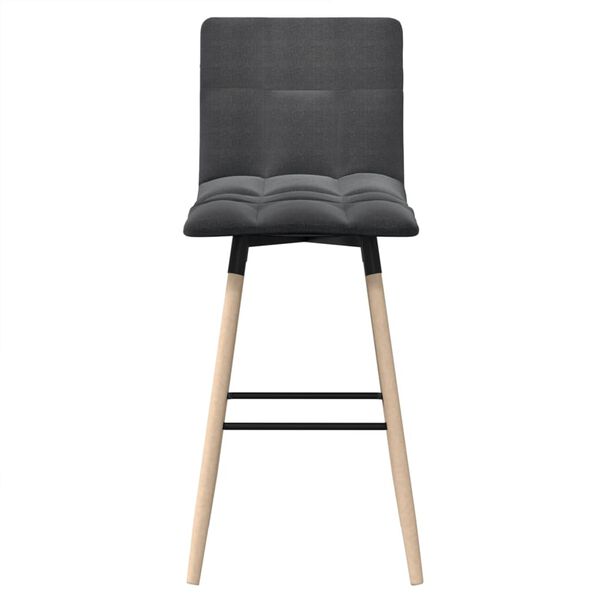 vidaXL Tabourets de bar lot de 2 gris fonc&eacute; tissu