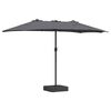 vidaXL Parasol de jardin Anthracite 385 x 209 x 244 cm tissu