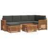 vidaXL Ensemble de canap&eacute;s d'ext&eacute;rieur 7 pc Naturel et Anthracite
