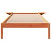 vidaXL Cadre de lit avec tables de chevet Brun cire 90 x 210 cm