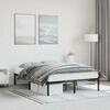 vidaXL Cadre de lit m&eacute;tal sans matelas noir 135x190 cm