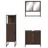 vidaXL Ensemble de meubles de salle de bain 3 pcs Ch&ecirc;ne marron