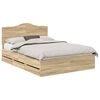 vidaXL Cadre de lit Ch&ecirc;ne Sonoma 150 x 200 cm Bois Ing&eacute;nierie