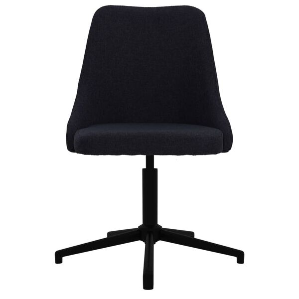 vidaXL Chaise pivotante &agrave; manger Noir Tissu