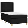 vidaXL Sommier &agrave; lattes de lit avec matelas Noir 90x200 cm Tissu