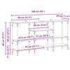 vidaXL Table console Ch&ecirc;ne noir 160 x 29 x 80 cm Bois d'ing&eacute;nierie