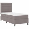 vidaXL Lit &agrave; ressorts avec matelas avec LED Taupe 100 x 200 cm tissu