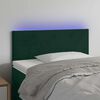 vidaXL T&ecirc;te de lit &agrave; LED Vert fonc&eacute; 90x5x78/88 cm Velours