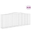 vidaXL Paniers &agrave; gabions arqu&eacute;s 20 pcs 400x50x140/160 cm Fer galvanis&eacute;
