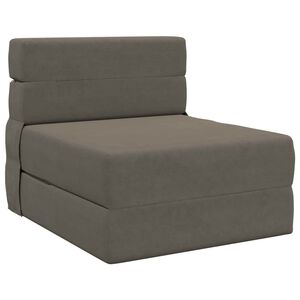 vidaXL Canap&eacute;-lit pliable Gris clair 70 x 80 x 60 cm Tissu