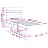 vidaXL Cadre de lit Gris Sonoma 100 x 200 cm Pin massif