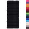 vidaXL Essuie-mains FROGN 10 pcs noir 50x100 cm 360 g/m&sup2;