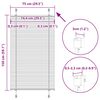 vidaXL Store pliss&eacute; anthracite 75x150 cm largeur du tissu 74,4 cm