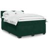 vidaXL Sommier &agrave; lattes de lit et matelas Vert fonc&eacute; 160x200cm Velours