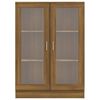 vidaXL Armoire &agrave; vitrine Ch&ecirc;ne brun 82,5x30,5x115cm Bois d'ing&eacute;nierie