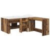 vidaXL Lit haut pour enfants avec bureau 2 pc Bois ancien