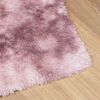 vidaXL Tapis Shaggy à poils longs NAVARRA rose poudré 200x200 cm