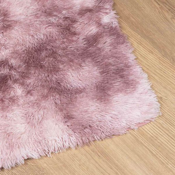vidaXL Tapis Shaggy à poils longs NAVARRA rose poudré 200x200 cm