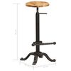 vidaXL Chaises de bar lot de 2 bois de manguier solide