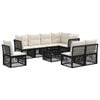vidaXL Ensemble de canap&eacute; de jardin 9 pc 8 place Noir polyrotin